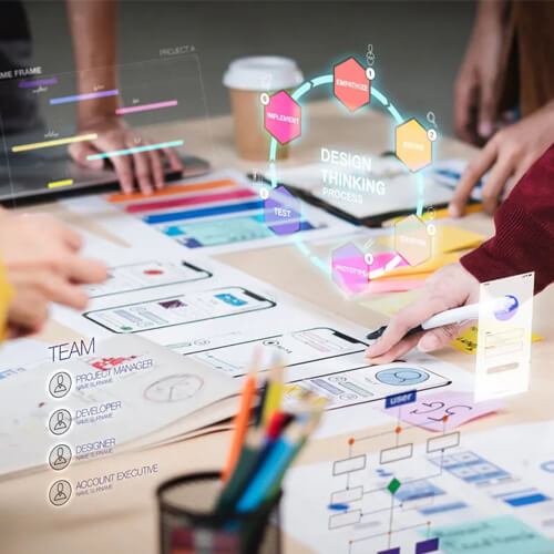 App Designers in Singapore discussing app UI