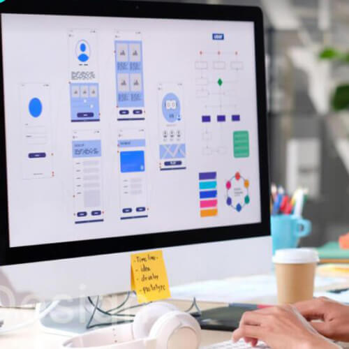 Mobile App Designer in Singapore analysing design template