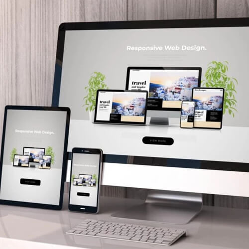 Responsive Website Viewed on Different Devices