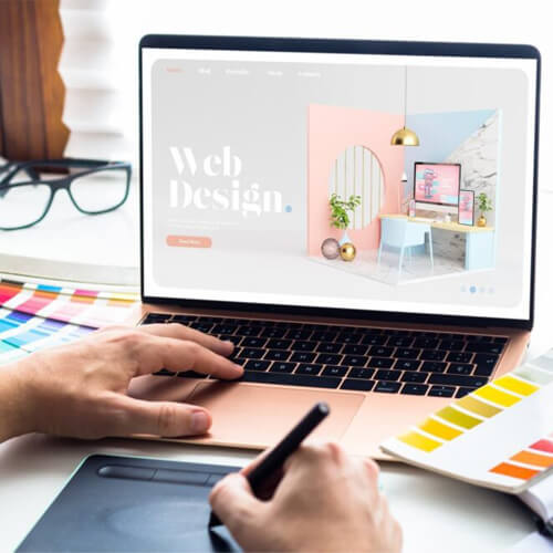 Web Designer Designing a Creative Website