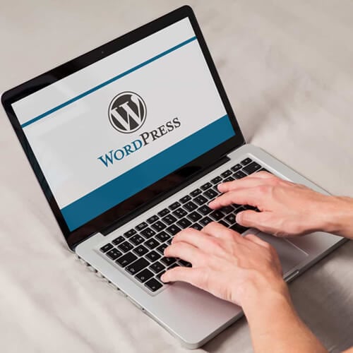 WordPress Logo on laptop Screen