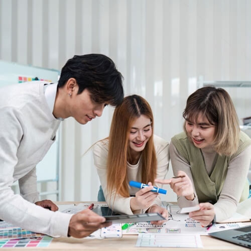 Creative Singaporean Web Designers Working