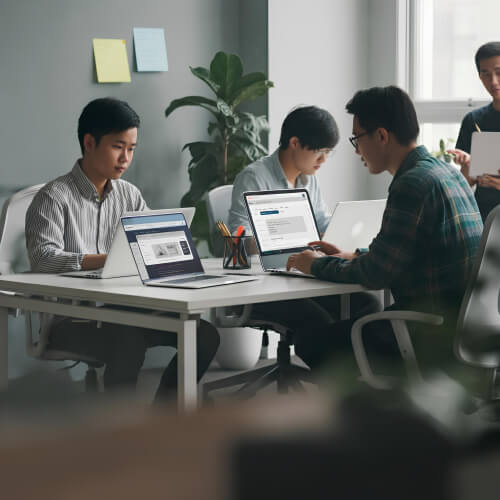 WordPress Developers in Singapore Working Together at the Office