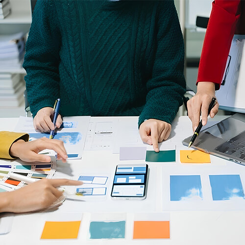 Creative Web Design Agency Preparing Project Plan