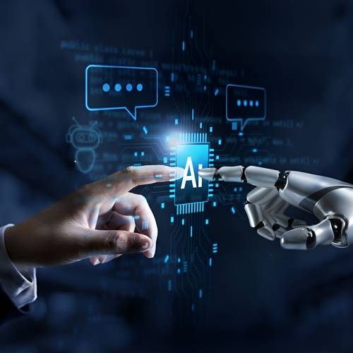 Demonstration Of Ai Robot On Ui Created By A Website Developer For Robotics Industry