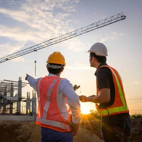 Engineers Illustration For A Website By A Web Developer For Construction Companies In Singapore