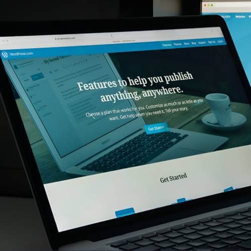 Professional From One Of The Custom Wordpress Web Design Firms Showing Wp On Laptop